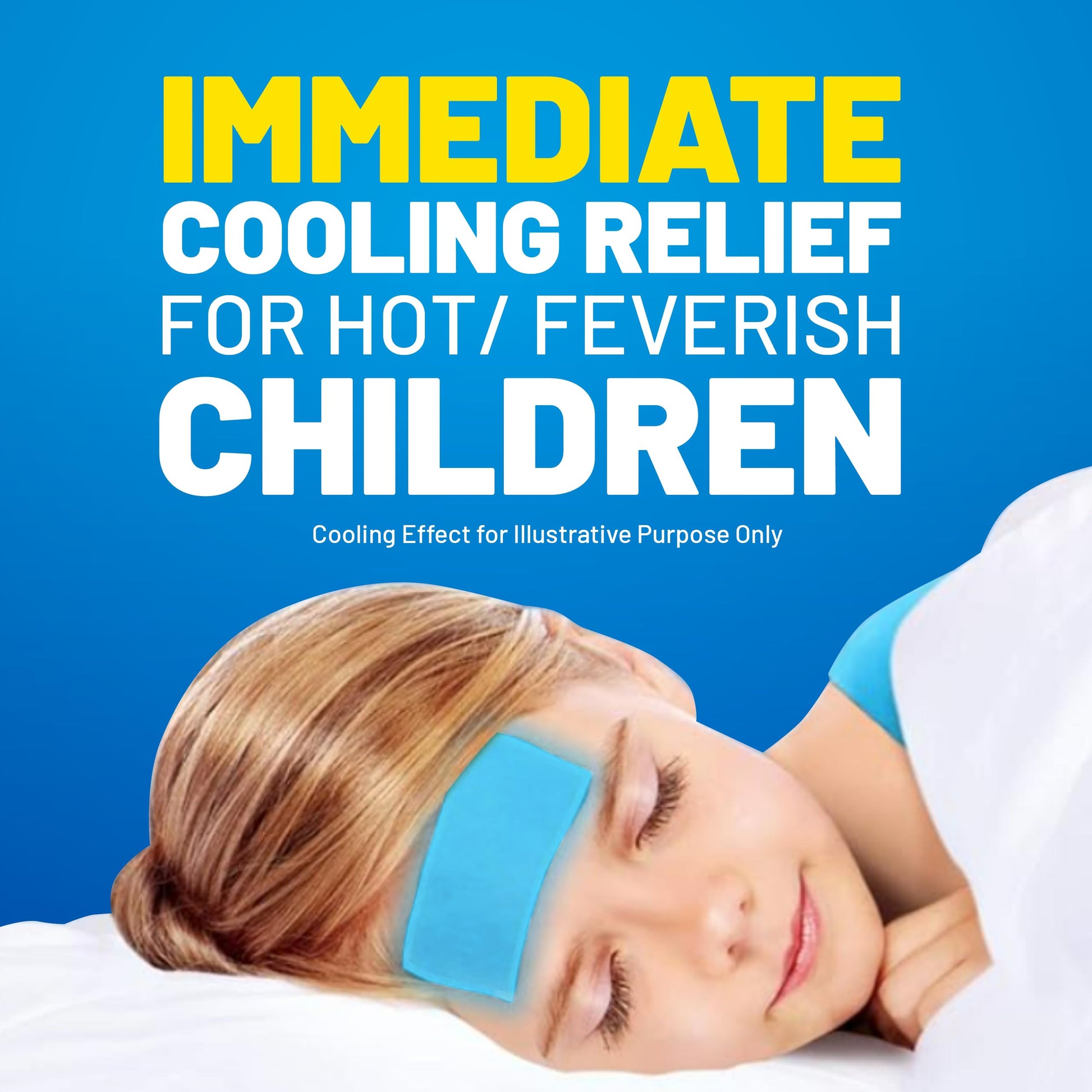 Buy now KOOL 'N' SOOTHE Fever Cooling Gel Sheets/ 4 Pack/Children 1+ Year/Immediate Cooling Relief for Fever at indiglob india