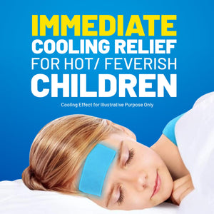 Buy now KOOL 'N' SOOTHE Fever Cooling Gel Sheets/ 4 Pack/Children 1+ Year/Immediate Cooling Relief for Fever at indiglob india