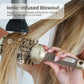 Buy now AIMIKE Round Hair Brush, Nano Thermal Ceramic & Ionic Tech, 2.1 Inch Barrel with Boar Bristles for Enhanced Texture, Golden, Hair Drying, Styling, Curling and Shine + 4 Free Clips at indiglob india