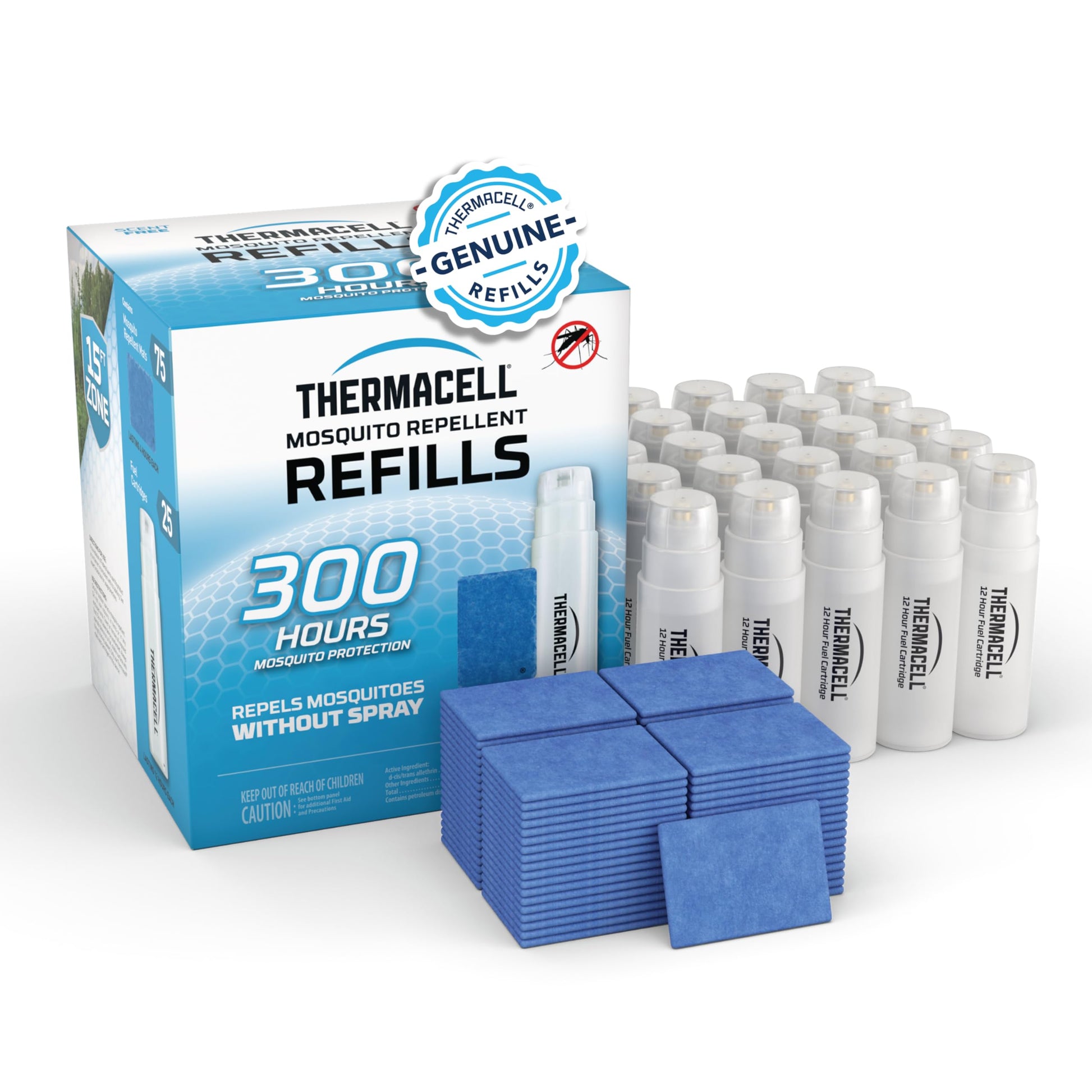 Buy now Thermacell Mosquito Repellent Refills; Provide 120 Hours of Protection; Contain 30 Repellent Mats, 10 Fuel Cartridges; Compatible with Any Fuel-Powered Mosquito Repeller Product 300 Hour at indiglob india