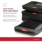 LeanTravel Compression Packing Cubes for Travel Organizers with Double Zipper (3-Pack (2L+1M), Black)