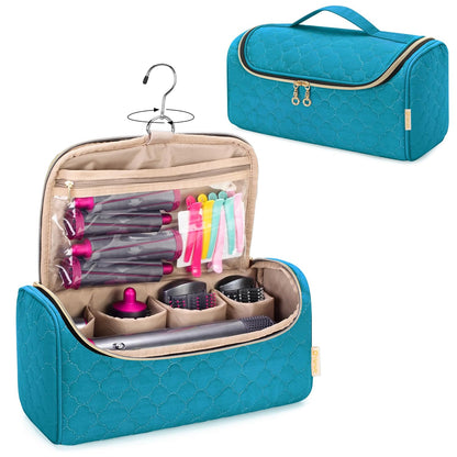 Yarwo Airwrap Travel Case Compatible for Dyson Airwrap Multi-Styler All Models and Attachments, Portable Storage Bag with Hanging Hook for Hair Curler Accessories, Black (Patented Design)