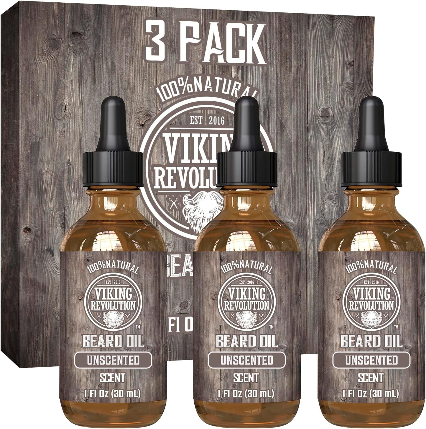 Buy now Viking Revolution Beard Oil with Clary Sage for Men - Natural Blend with Argan and Jojoba Oils for Softening, Strengthening, and Moisturizing at indiglob india