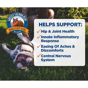 Grizzly Salmon Oil Cat Food Supplement Omega 3 Fatty Acids, 4 oz