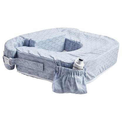 My Brest Friend Twin Nursing Pillow - Enhanced Comfort with Slipcover - Ultimate Ergonomic Support for Breastfeeding- Adjustable Strap and Silent Release Buckle with Handy Side Pocket, Evening Grey