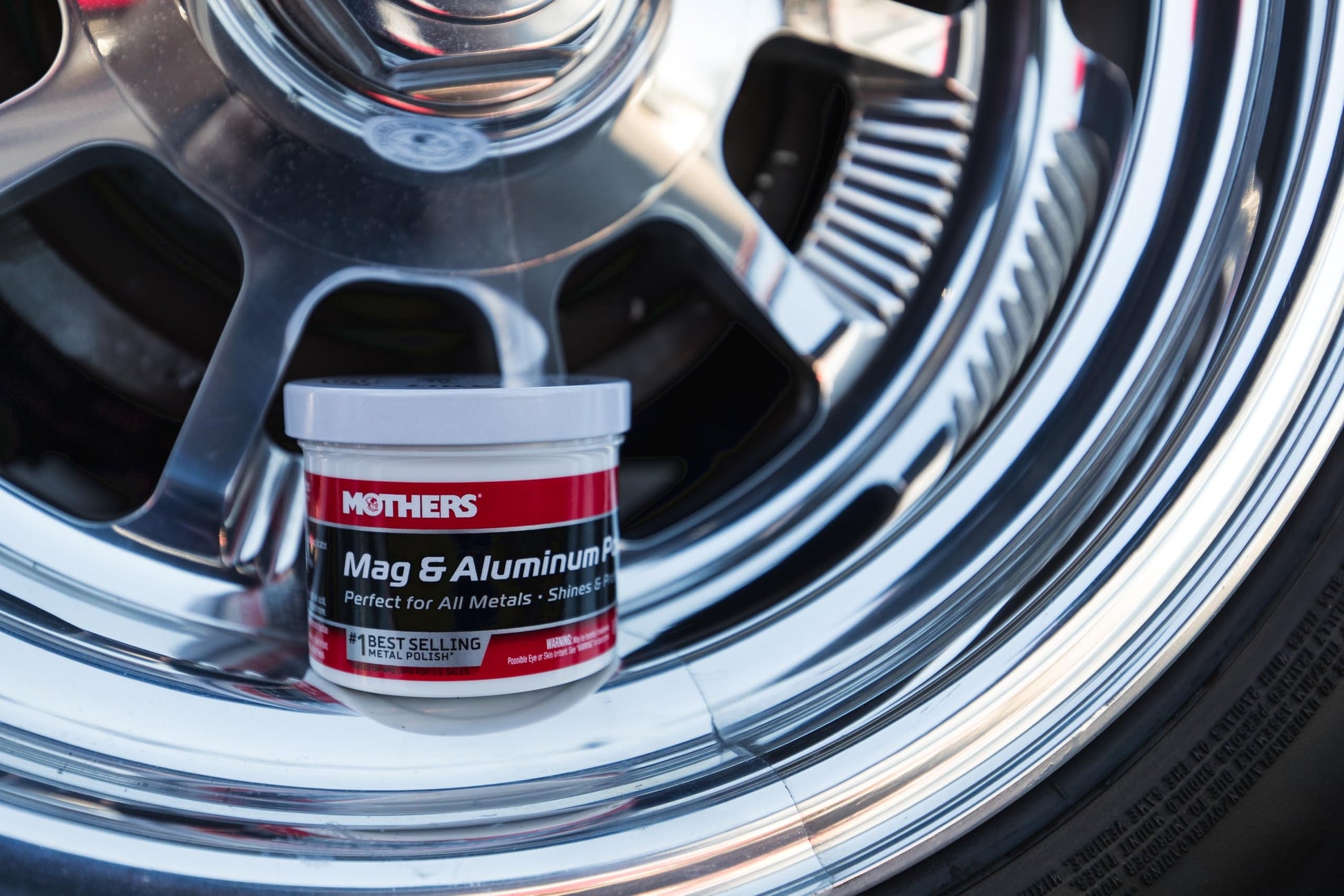 Buy now Mothers Mag & Aluminum Polish, 5 oz. — Brilliant Shine, Easy to Use, For All Uncoated & Unplated Metals Including Aluminum Wheels, Stainless Steel Trim and Exhaust Tips, Brass & More (05100) at indiglob india