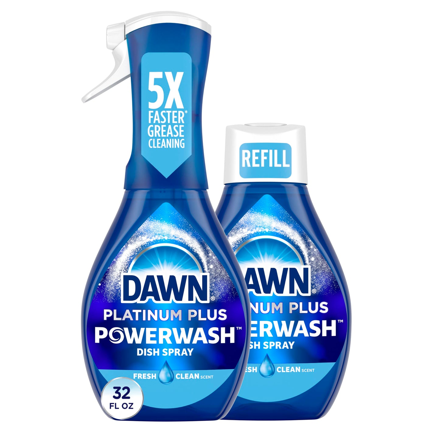 Buy now Dawn Powerwash Spray, Dish Soap, Dishwashing Liquid, Cleaning Supplies, Fresh, 1 Starter Kit + 1 Refill, 32 Fl Oz at indiglob india