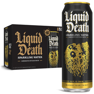 Buy now Liquid Death Sparkling Mountain Water, Real Mountain Source, Ice-Cold Cans, Infinitely Recyclable, 12 Fl Oz (Pack of 12) Mountain Water - Sparkling (B0BJ37CW16) at indiglob india
