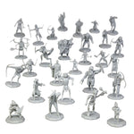 Buy now 28 Paintable Fantasy Mini Figures- All Unique Designs- 1" Hex-Sized Compatible w DND Dungeons Dragons, Pathfinder, RPG Tabletop Games- Features Goblins, Orcs, Gnolls, Skeletons & More at indiglob india