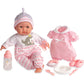15" Realistic Soft Body Baby Doll with Open/Close Eyes | JC Toys - Berenguer Boutique | 10 Piece Gift Set with Bottle, Rattle, Pacifier & Accessories | Pink | Ages 2+