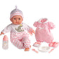 15" Realistic Soft Body Baby Doll with Open/Close Eyes | JC Toys - Berenguer Boutique | 10 Piece Gift Set with Bottle, Rattle, Pacifier & Accessories | Pink | Ages 2+