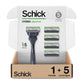 Schick Hydro Sensitive Razors for Men | 5-Blade Mens Razors for Shaving, 1 Mens Razor Handle with 17 Razor Blades Refills