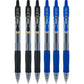 Pilot G2 pens retractable Gel Roller ballpoint Bold pt 1.0 Black & Blue Bundle, (6 COUNT)