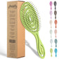 Buy now Ninabella Detangle Hair Brush for Women & Men - Does not Pull - Straightening Brushes for Straight & Curly Hair - Unique Spiral Detangling Hairbrush - Green Regular lime green at indiglob india