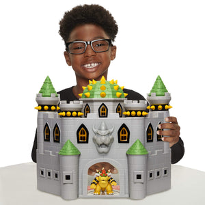 Buy now Super Mario Nintendo Deluxe Bowser's Castle Playset with 2.5" Exclusive Articulated Bowser Action Figure, Interactive Play Set with Authentic in-Game Sounds at indiglob india