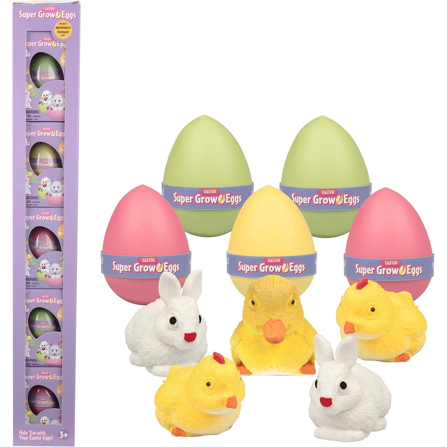 Buy now Easter Grow Pets For Kid Egg Hunt- 3 Pk- Hatch Surprise Animals That Expand 5-6x in Water- Bunny, Chick or Duck- Great Candy Alternative & Basket Stuffers- Make Your Next Scavenger Hunt Extra Special! One Size at indiglob india