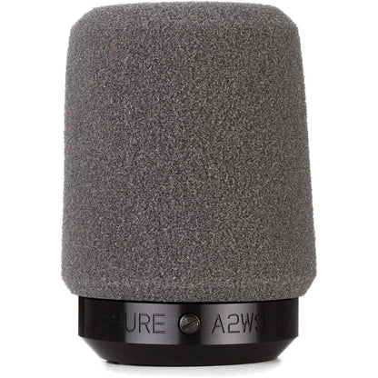 Shure A2WS Locking Microphone Windscreen - Reduces Unwanted Breath and Wind Noise, Black - Compatible with SM57 and 545 Series Mics (A2WS-BLK)