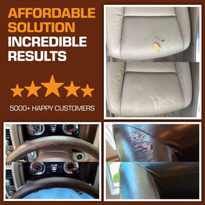 Brown Vinyl Repair Kit - Leather Color Restorer for Couches, Furniture, Car Seats, Purse, Jacket, and More - Advanced Gel, Filler, and Scratch Repair, Easy Match Guide