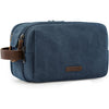 BAGSMART Toiletry Bag for Men, Canvas Travel Toiletry Organizer Dopp Kit Water-resistant Shaving Bag for Toiletries Accessories,Grey-Medium - Navy Blue