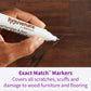 Rejuvenate Exact Match Wood Furniture & Floor Repair Markers, 6 Count, Brown Markers Cover All Scratches, Scuffs And Damage To Wood Furniture And Flooring
