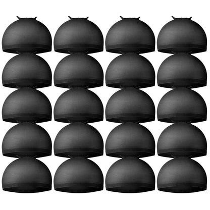 Teenitor Wig Caps, 20 Pack Stretchy Nylon Skin Tone Wig Application Caps for Women and Men - Brown