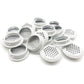 50Pcs Air Vents 53mm Circular Soffit Vent Stainless Steel Round Vent Mesh Hole Louver for Kitchen Bathroom Cabinet Wardrobe (White)