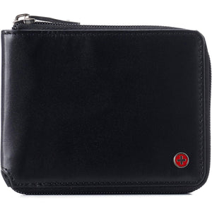 Alpine Swiss Logan Zipper Bifold Wallet | All-Around Zip Closure | 13 Card Slots 2 Bill Sections | RFID Protected Premium Leather | Gift Box
