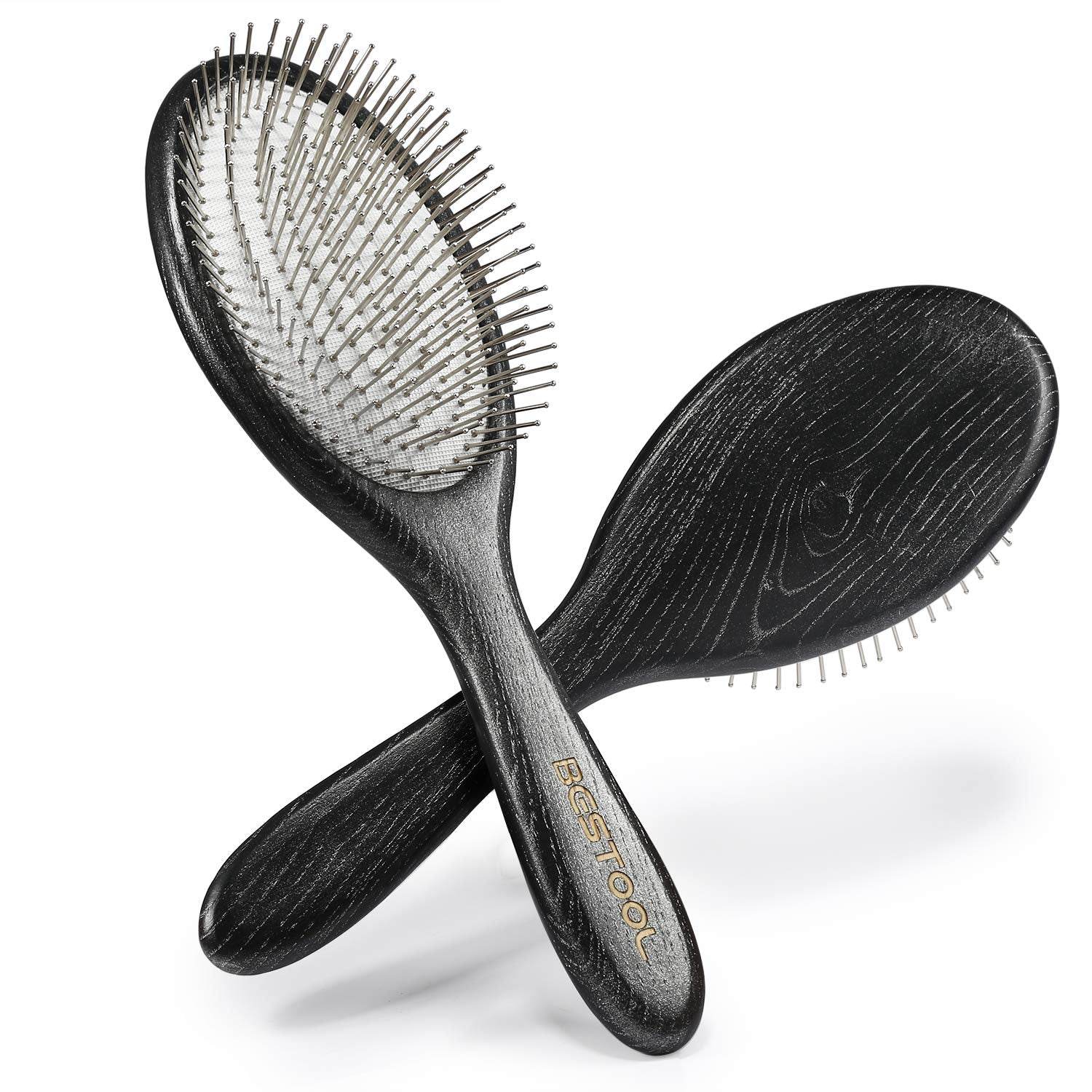 BESTOOL Hair Brush, Paddle Detangler Brush with Metal Bristles for Women/Men/Kids Detangling & Massaging, Anti Static, Best for All Hair Types Wet & Dry DailyUse - My Store