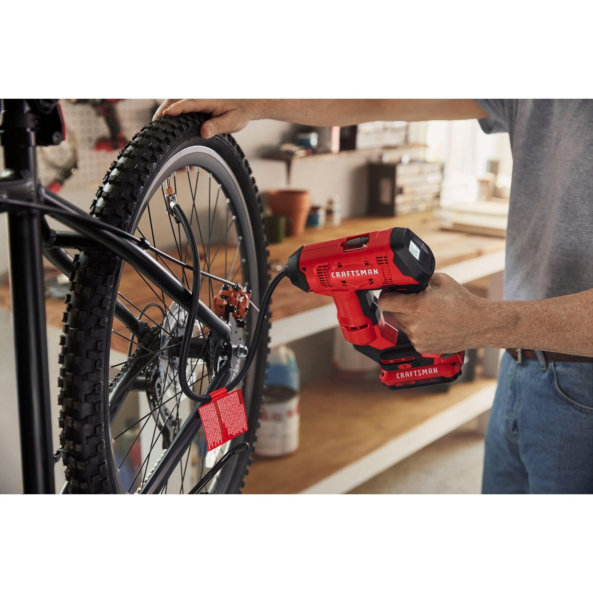 Buy now CRAFTSMAN V20 Air Compressor Portable, Cordless Tire Inflator, Up To 150 PSI Tire Pump, with Digital Pressure Gauge, Tool Only (CMCE521B) at indiglob india