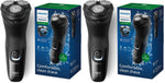 Buy now Philips Norelco Shaver 2400 Series, Wet and Dry Electric Shaver, Pop-up Trimmer, P-Cap, Deep Black, Model X3001/90 Black Shaver 2000 (Pack of 2) at indiglob india