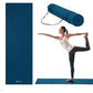 Gaiam Essentials Thick 2/5" (10mm) and Thin 1/4" (6mm) Yoga & Pilates, Fitness & Exercise Mat with Easy-Cinch Carrier Strap