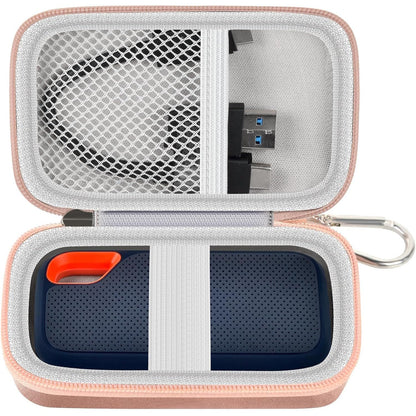 Hard Case Compatible with SanDisk 500GB/ 1TB/ 2TB/ 4TB Extreme Portable SSD - Up to 1050MB/s - USB-C, USB 3.2 Gen 2 - External for Solid State Drive. Carrying Travel Holder for USB Cables (Box Only)