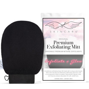 Buy now Seraphic Skincare (Original) Premium Exfoliating Mitt for Body (1pc) – 100% Vegan Viscose Traditional Body Scrub Glove Kessa Korean Washcloth – Body Exfoliator for Self-Tan Removal & Keratosis Pilaris at indiglob india