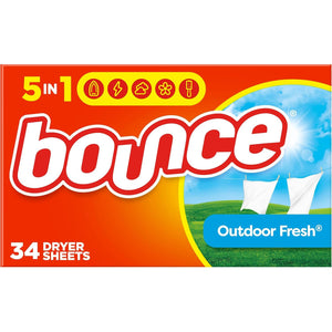 Bounce Fabric Softener Dryer Sheets, Outdoor Fresh Scent, 34 Count