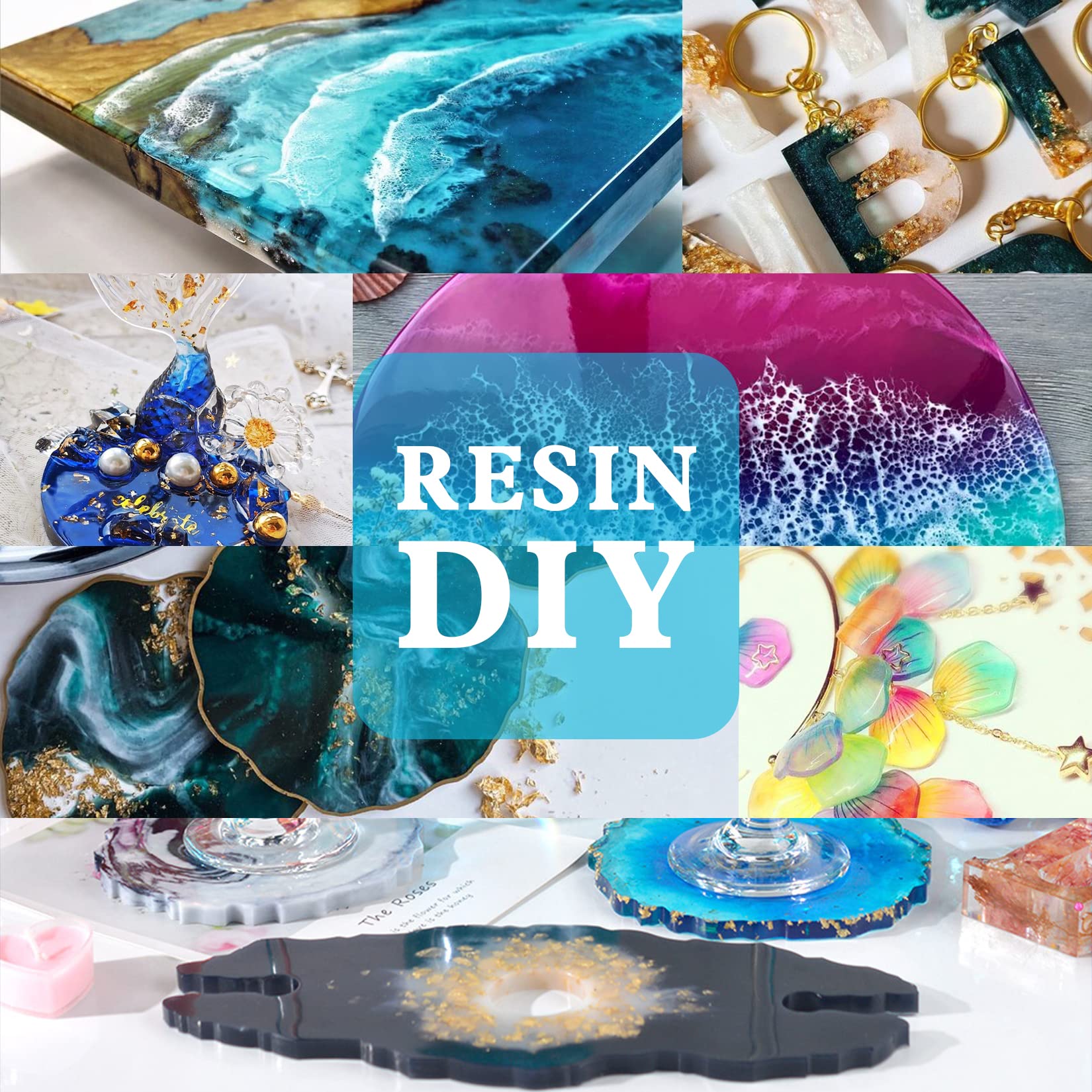 Buy now Epoxy Resin Pigment - 16 Colors Translucent Resin Colorant, Highly Concentrated Resin Dye for DIY Jewelry Making, AB Resin Coloring - 10ml at indiglob india