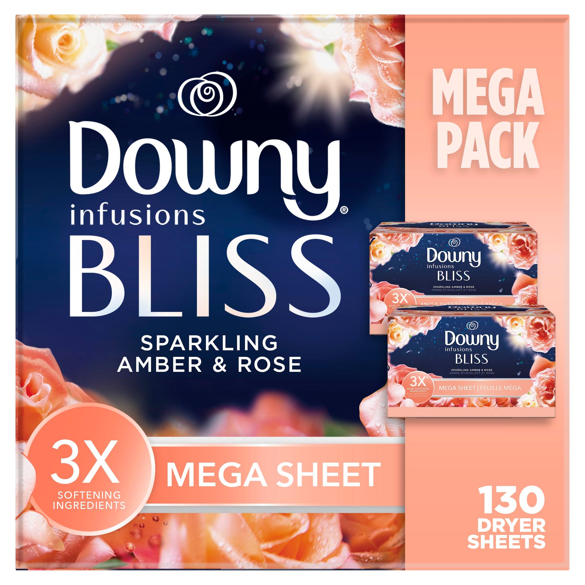 Buy now Downy Infusions Dryer Sheets Laundry Fabric Softener, Calm Scent, Lavender & Vanilla Bean, 200 Count at indiglob india