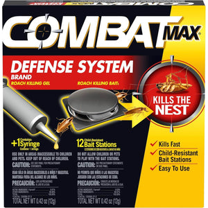 Combat Max Defense System Brand, Small Roach Killing Bait and Gel, 12 Count - My Store