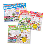 Buy now Melissa & Doug Activity Pad Bundle - Alphabet, Colors & Shapes & Numbers Sticker and Coloing Activity Books for Girls and Boys, Great Travel Toy at indiglob india