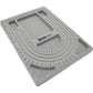 The Beadsmith Bead Board, Grey Flocked, 3 U-Shaped Channels, 6 Recessed Compartments, 9.5 x 13 inches, Design Boards for Creating Bracelets, Necklaces and Other Jewelry