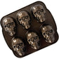 Nordic Ware Halloween Bakeware, Haunted Skull Cakelet Pan, Bronze