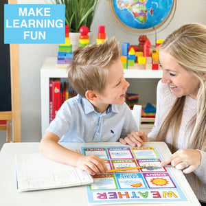 Buy now Hadley Designs 16 Educational Posters for Classroom Decor - Colorful Educational Posters for Toddlers 1-3, Toddler Learning Poster for Kids Ages 3-5, Kindergarten & Preschool Classroom Must Haves at indiglob india