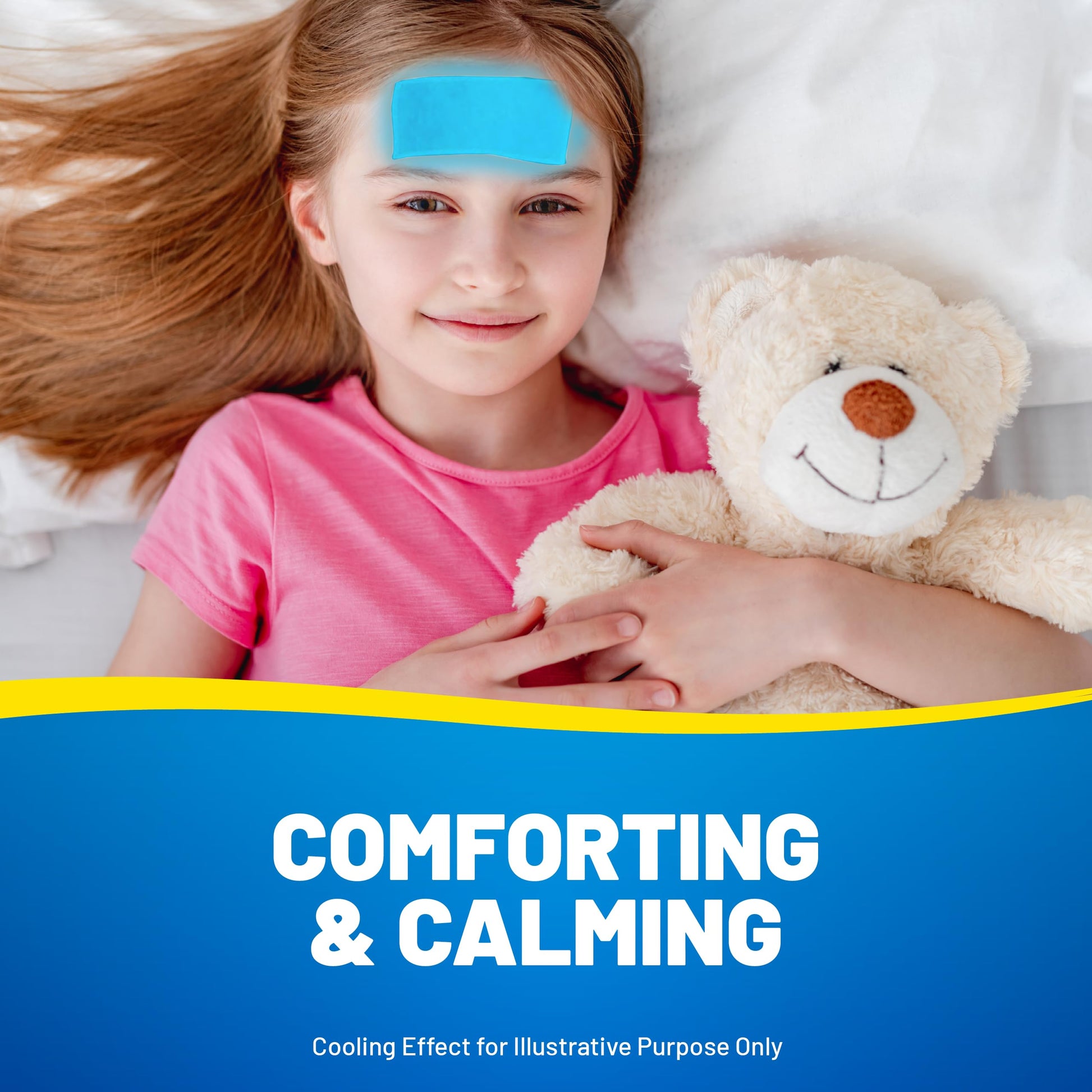 Buy now KOOL 'N' SOOTHE Fever Cooling Gel Sheets/ 4 Pack/Children 1+ Year/Immediate Cooling Relief for Fever at indiglob india