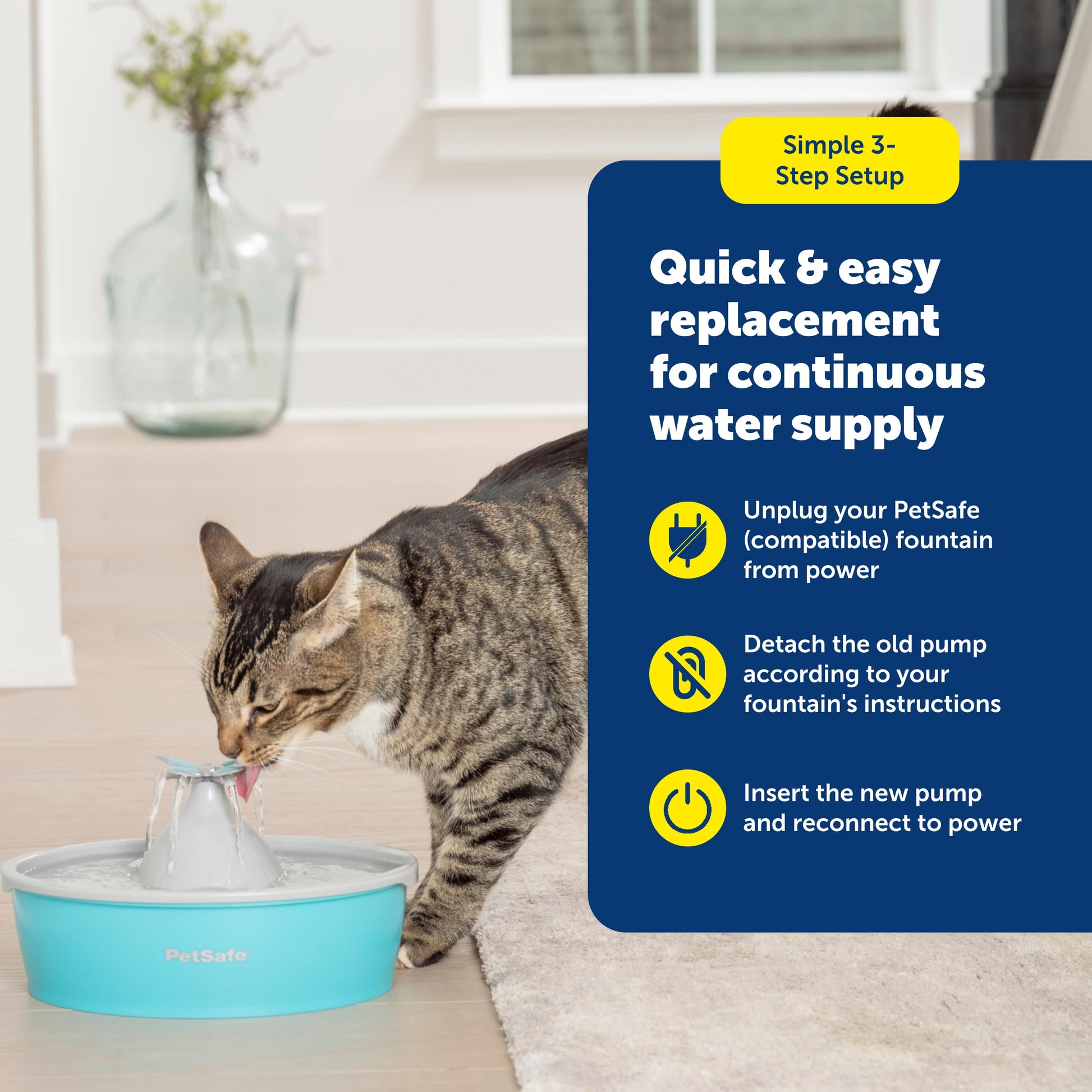 Buy now PetSafe Drinkwell Replacement Pump - Reliable OEM Replacement - Drinkwell Pump Accessory - Includes Power Adaptor - Silent Operation for a Calm Pet Environment - Easy to Clean at indiglob india
