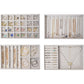 ProCase Stackable Jewelry Organizer Trays for Drawers, Jewelry Drawer Inserts Container Display Case Storage for Earring Necklace Rings Bracelet with Removable Dividers -Grey, 4 Layers
