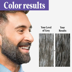 Just For Men Touch of Gray Mustache & Beard, Beard Coloring for Gray Hair with Brush Included for Easy Application, Great for a Salt and Pepper Look - Dark Brown & Black, B-45/55, Pack of 1