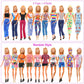BARWA 41 Pack Doll Clothes and Accessories 15 Sets Doll Clothes 3 Wedding Long Dresses 3 Fashion Dresses 4 Tops Pants 2 Bikini Swimsuits 1 Pool Floaties 15 Shoes 10 Hangers for 11.5 inch Doll