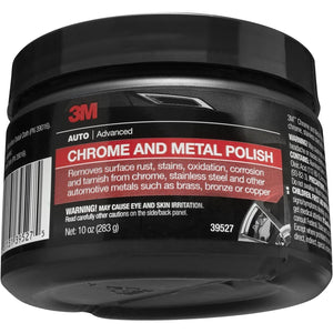 3M Chrome and Metal Polish, 39527, 10 oz, Used on Wheels, Trim and Bumpers, for Automotive