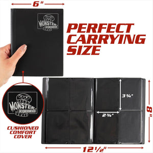 4 Pocket Trading Card Binder- Matte White Album w Side Loading Pockets, AntiTheft Anti-Drop- TCG Collector Storage Organizer for 160 Cards- Compatible with Pokémon, Yu-Gi-Oh!, MTG Magic The Gathering