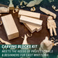 BeaverCraft Wood Carving Kit for Kids, Beginners S16 – Whittling Knives Sloyd, Chip Wood Carving Knife, Basswood Blocks for Carvers - Whittling Tools Set
