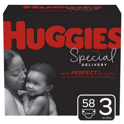 Buy now Huggies Special Delivery Hypoallergenic Baby Diapers, Size 3, 58 Ct at indiglob india
